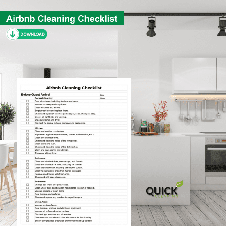 Airbnb Cleaning Checklist 2023 Editable Excel or PDF